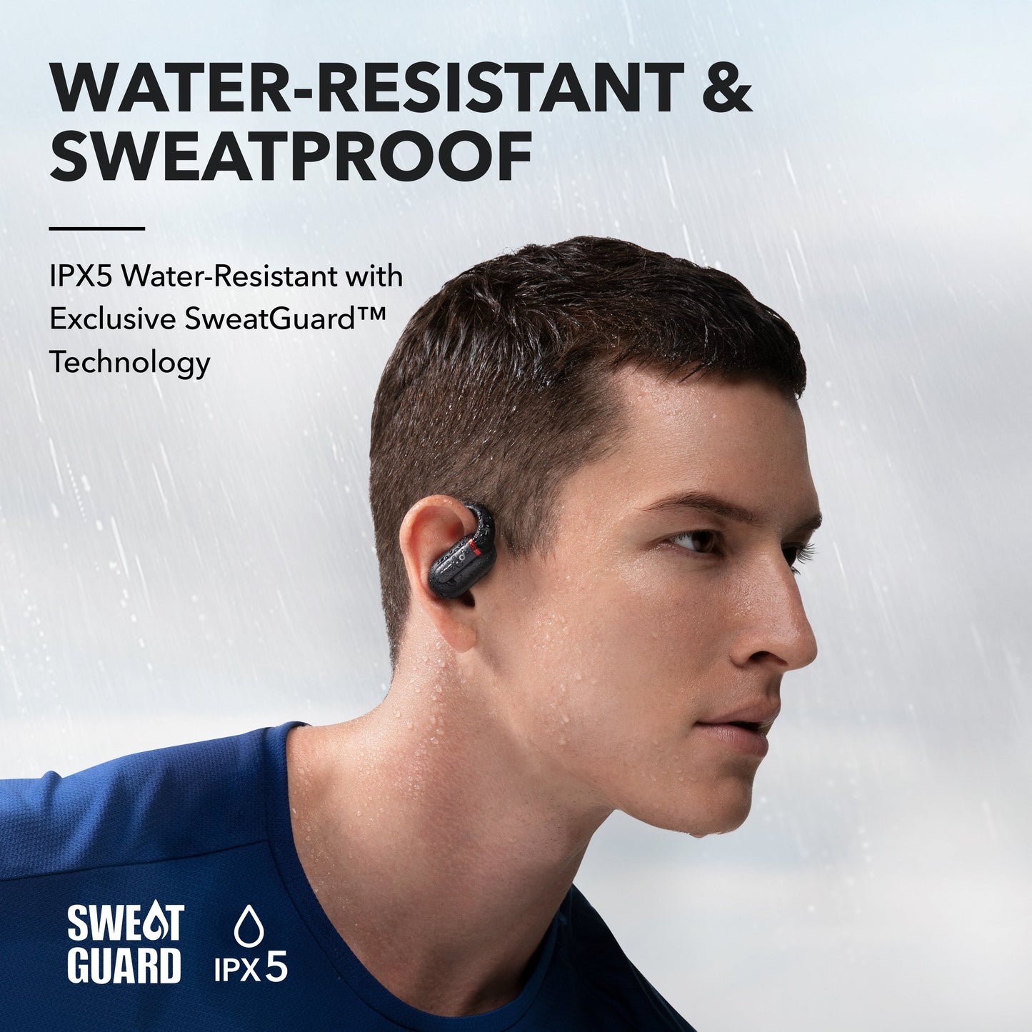 Soundcore V30i Open-Ear 12/36 Hours,IPX5 Sweat & Water Resistant