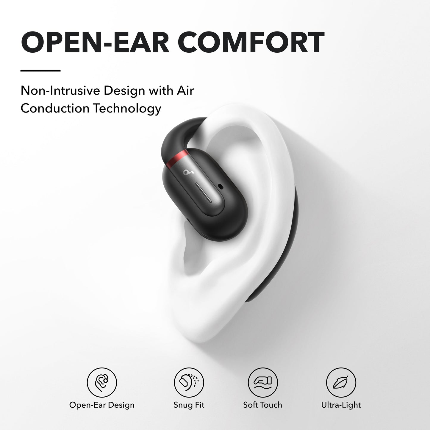 Soundcore V30i Open-Ear 12/36 Hours,IPX5 Sweat & Water Resistant