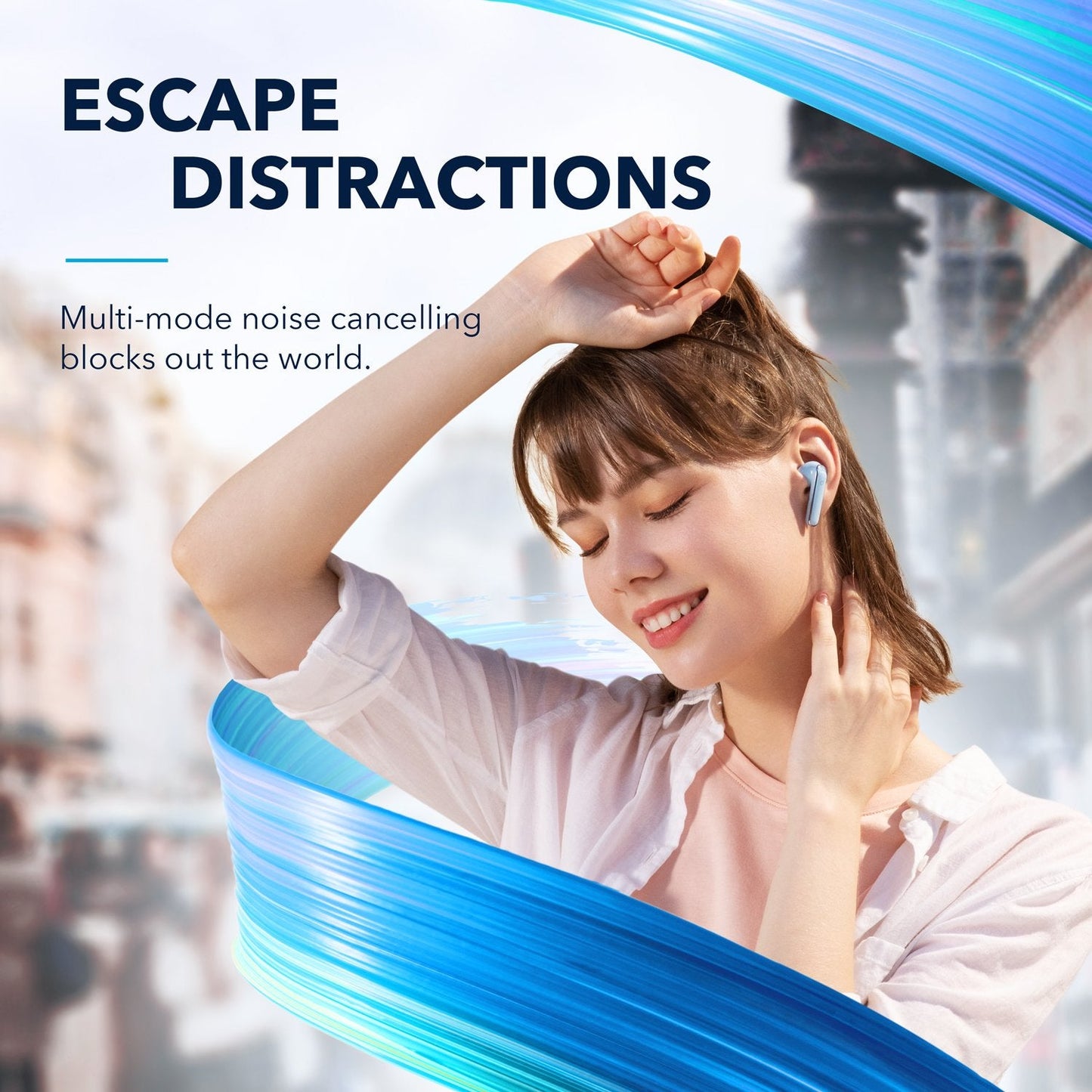 Life P3｜Sky Blue NC Noise Cancelling Earbuds