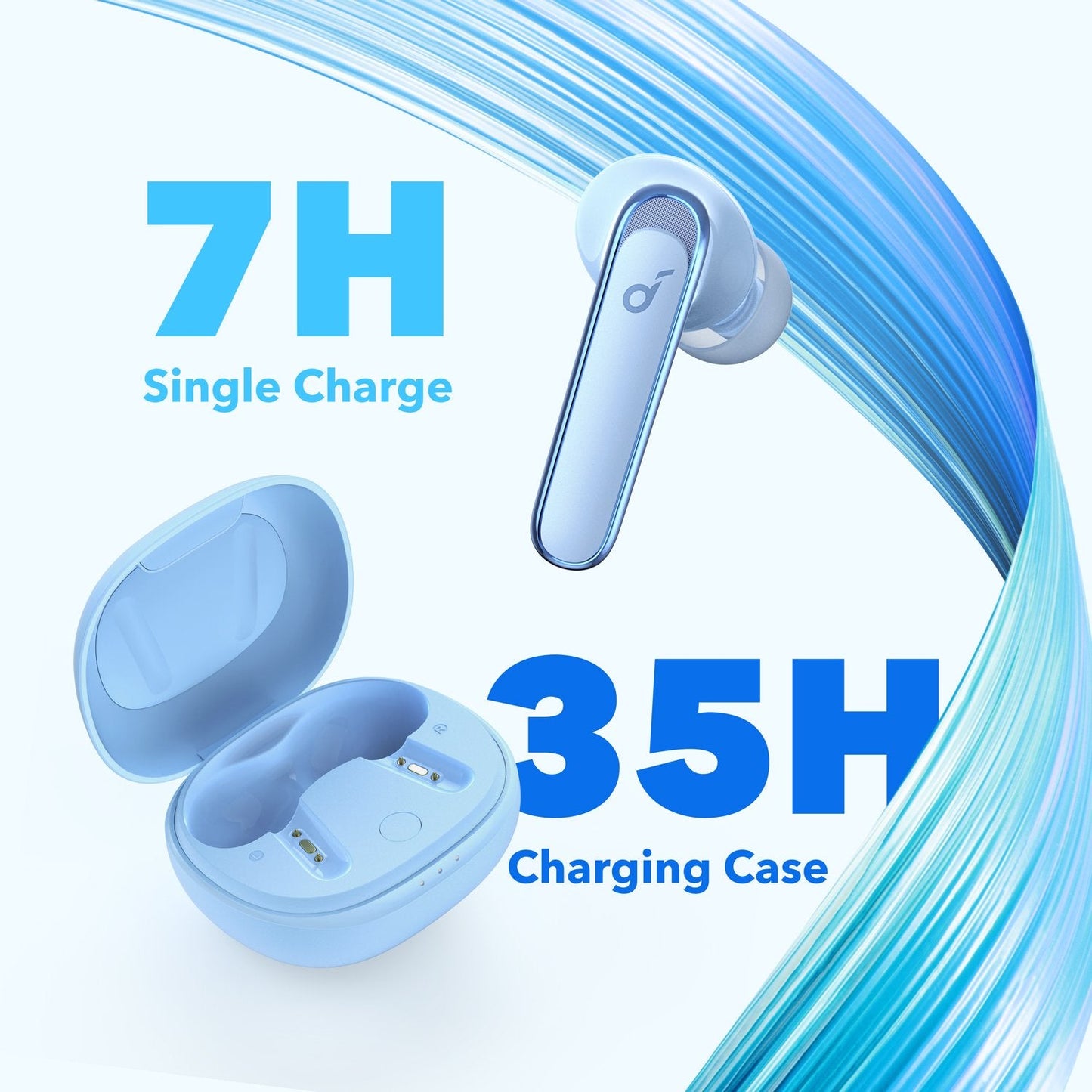 Life P3｜Sky Blue NC Noise Cancelling Earbuds